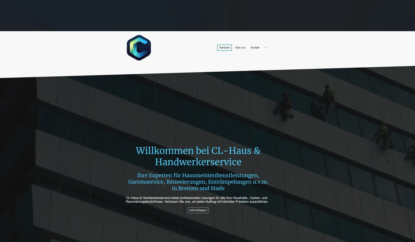 CL Hausservice vor dem Relaunch: die bisherige Startseite